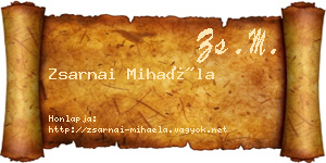 Zsarnai Mihaéla névjegykártya